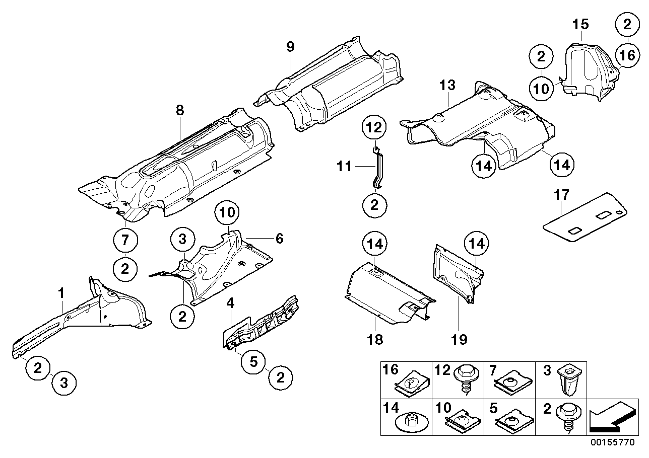Genuine BMW 51488238072 E66 E65 E67 Heat Shield, Engine Mount, Right (Inc. 745LiS, Alpina B7 & 730Li) | ML Performance EU EU Car Parts