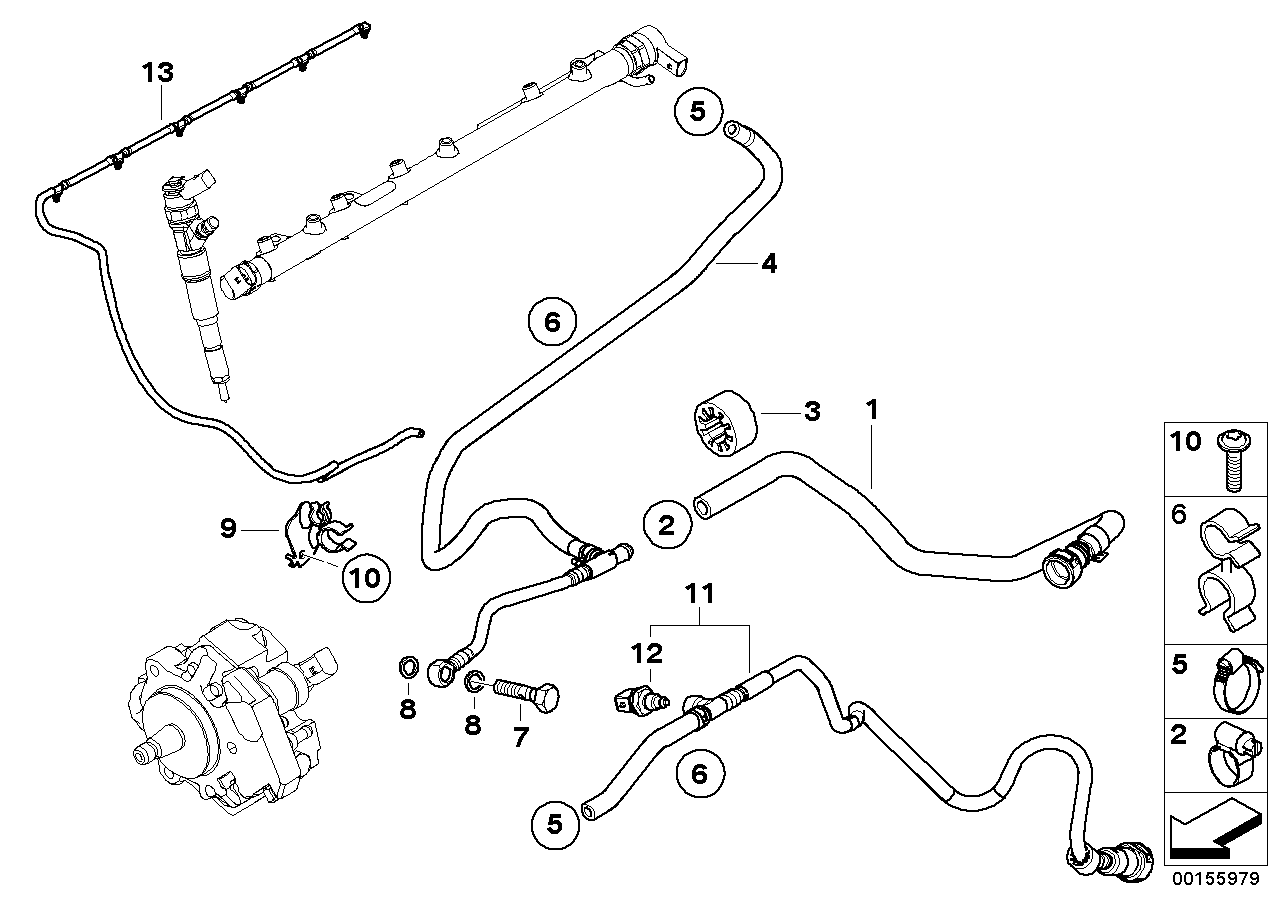 Genuine BMW 13537791677 E93 E90 E91 Fuel Pipe Bracket (Inc. 325d, 335d & 330d) | ML Performance EU EU Car Parts