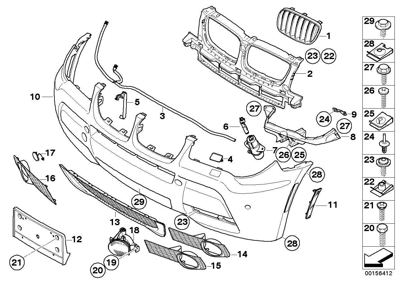 Genuine BMW 51113436392 E83 TriCover, Bumper, Primed, Front (Inc. X3) | ML Performance EU EU Car Parts