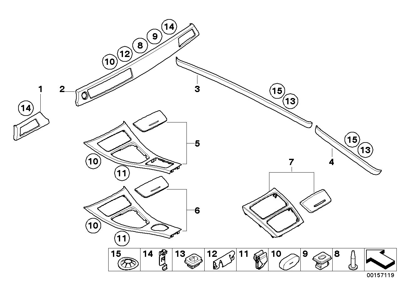 Genuine BMW 51166960681 E92 E93 Cover, Rear Console, Front PAPPEL HELL (Inc. 335d, 328xi & 316i) | ML Performance EU EU Car Parts