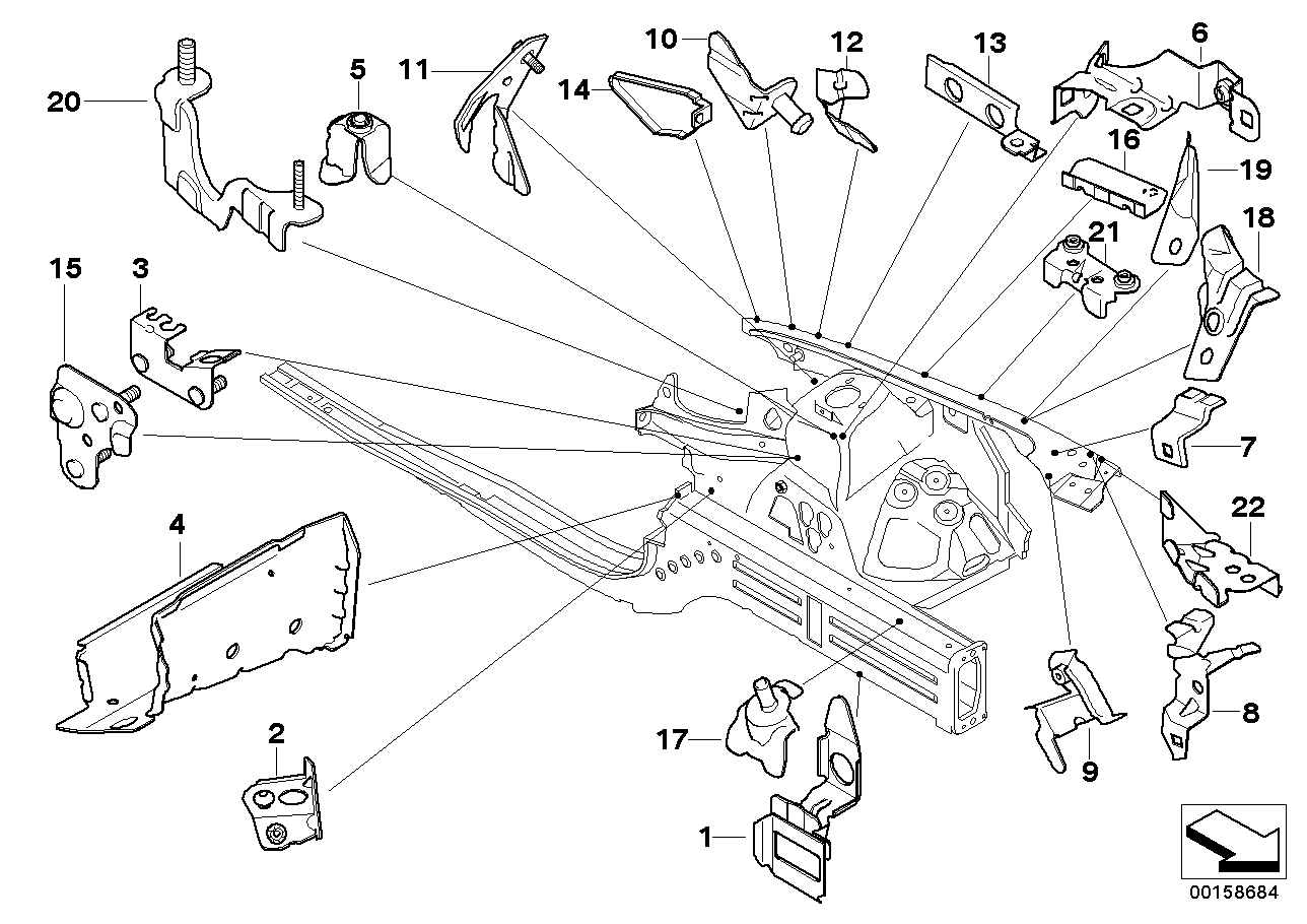 Genuine BMW 41117179563 E93 E92 Bracket, Diagonal Strut Brace Top L (Inc. 325i, 335is & 316i) | ML Performance EU EU Car Parts