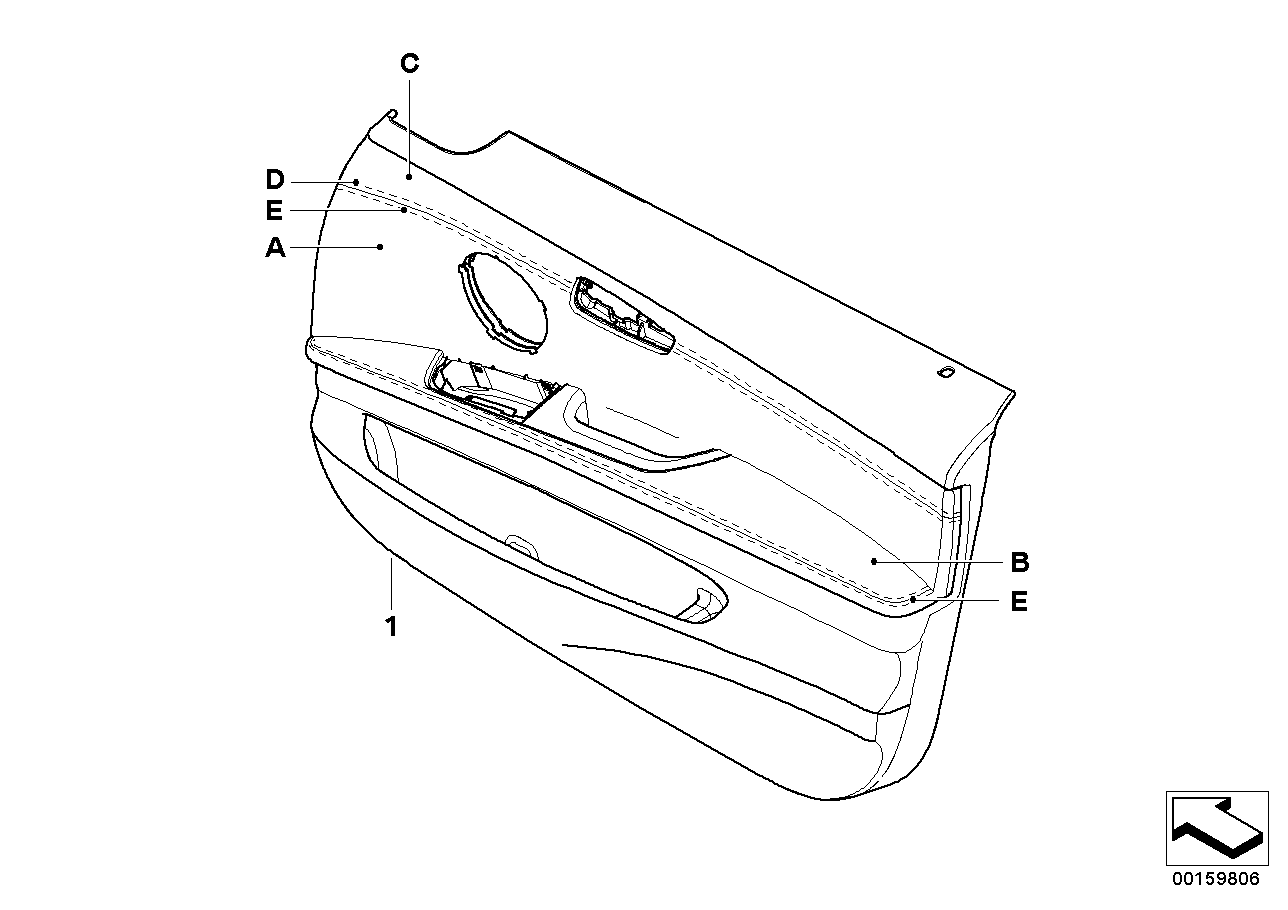 Genuine BMW 51417969226 E90 E91 Door Lining Leather Front Right INDIVIDUAL (Inc. 330i, 320i & 316i) | ML Performance EU EU Car Parts