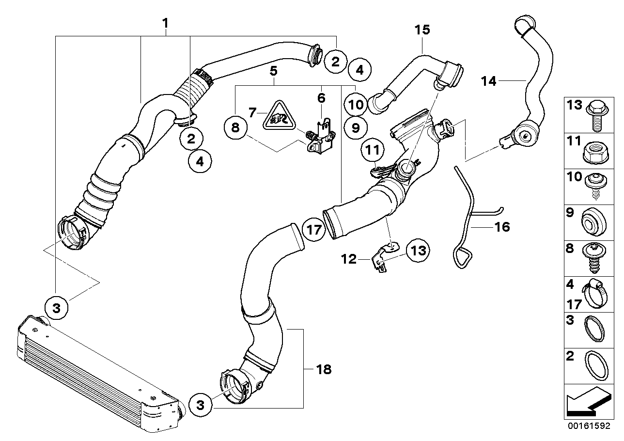 Genuine BMW 13717600026 E60 E61 Charge Air Induction Tract (Inc. 535i & 535xi) | ML Performance EU EU Car Parts