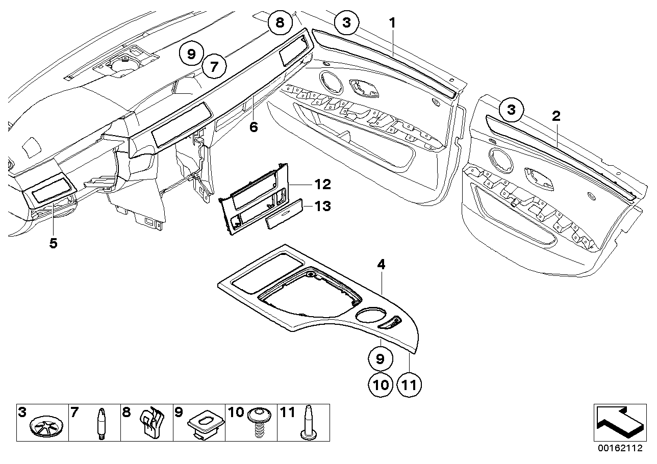 Genuine BMW 51428044509 E60 E61 Decor Strip, Alu, Door, Rear Left PENTAN (Inc. 520i, 530d & 535xi) | ML Performance EU EU Car Parts