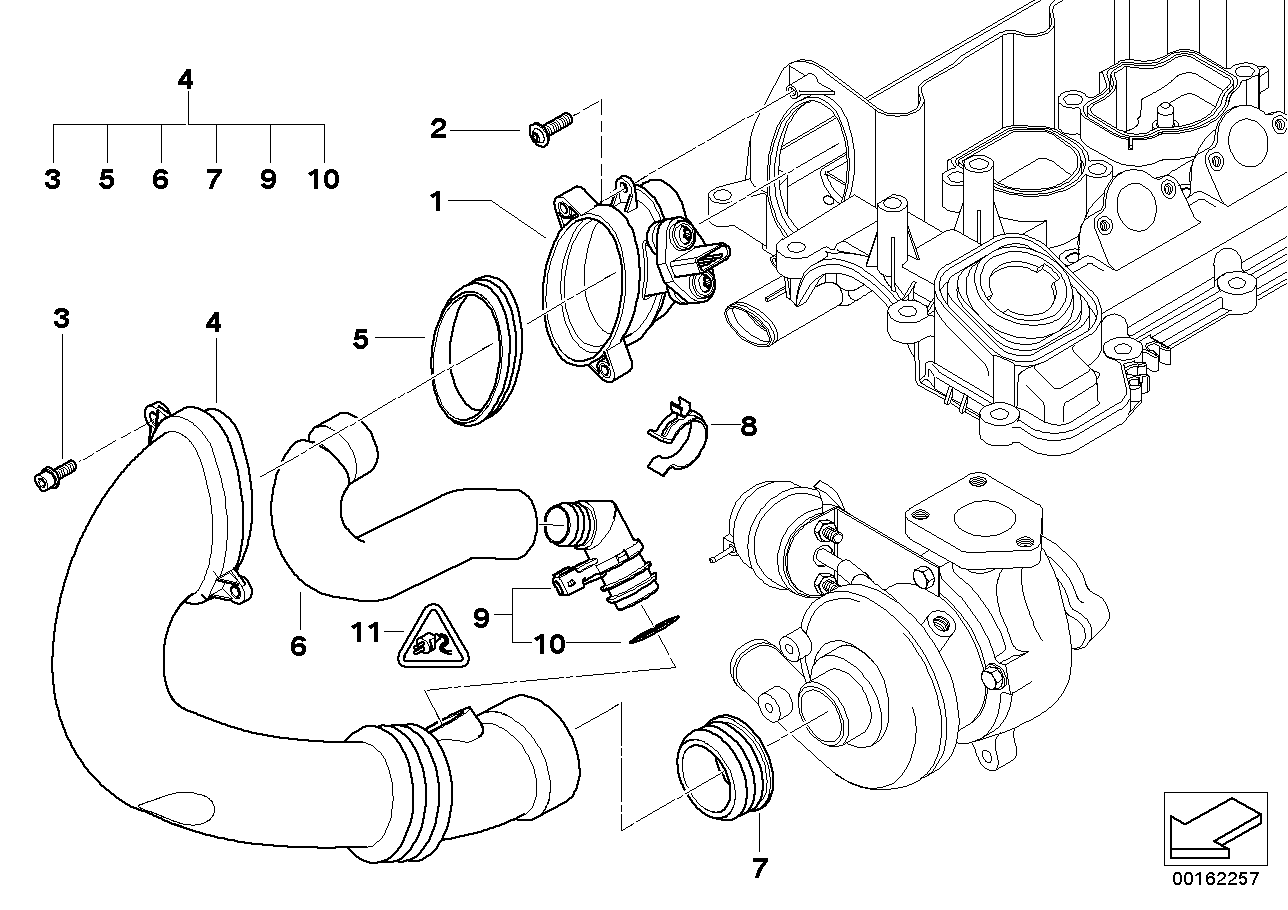 Genuine BMW 13717786034 E39 E53 E83 Hose (Inc. 525d, 330xd & 730d) | ML Performance EU EU Car Parts