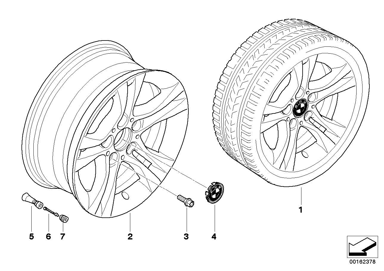 Genuine BMW 36116780907 E90 E91 Light Alloy Rim 7JX16 ET:31 (Inc. 318i, 325xi & 316i) | ML Performance EU EU Car Parts
