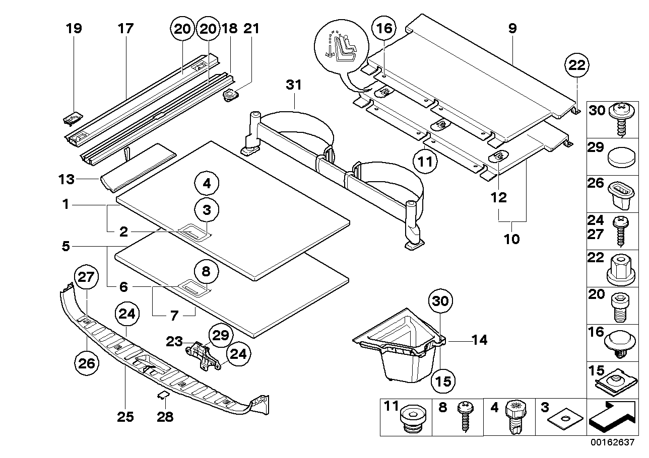 Genuine BMW 51473422825 E83 Front Trunk Floor SANDBEIGE (Inc. X3) | ML Performance EU EU Car Parts
