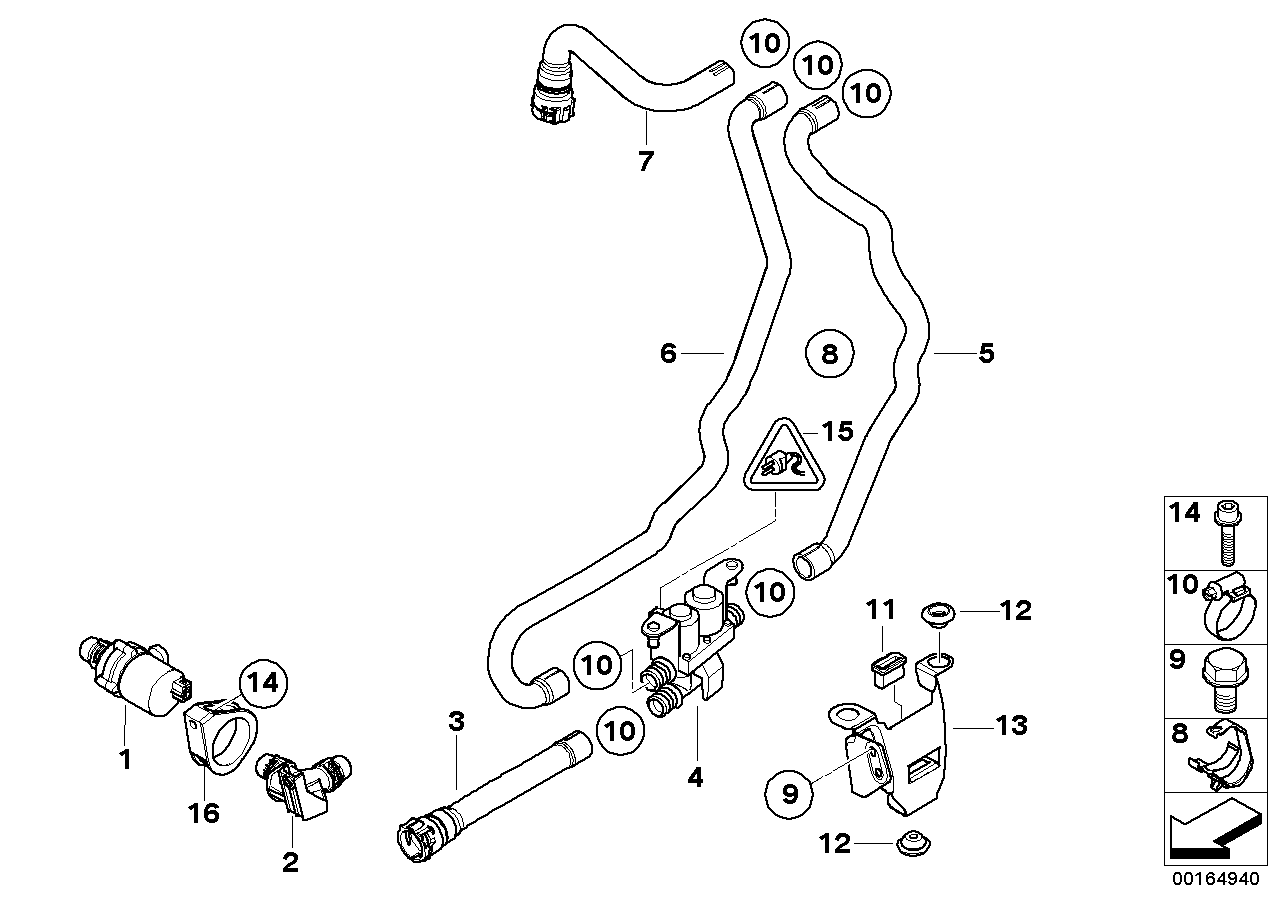 Genuine BMW 64119197086 E70 Bracket Additional Water Pump (Inc. X5) | ML Performance EU EU Car Parts