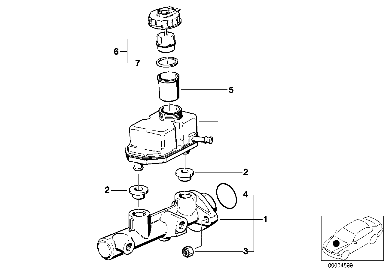 Genuine BMW 34321162434 E39 E38 Cap With Warning Switch (Inc. 535i, 728iL & 740i) | ML Performance EU EU Car Parts
