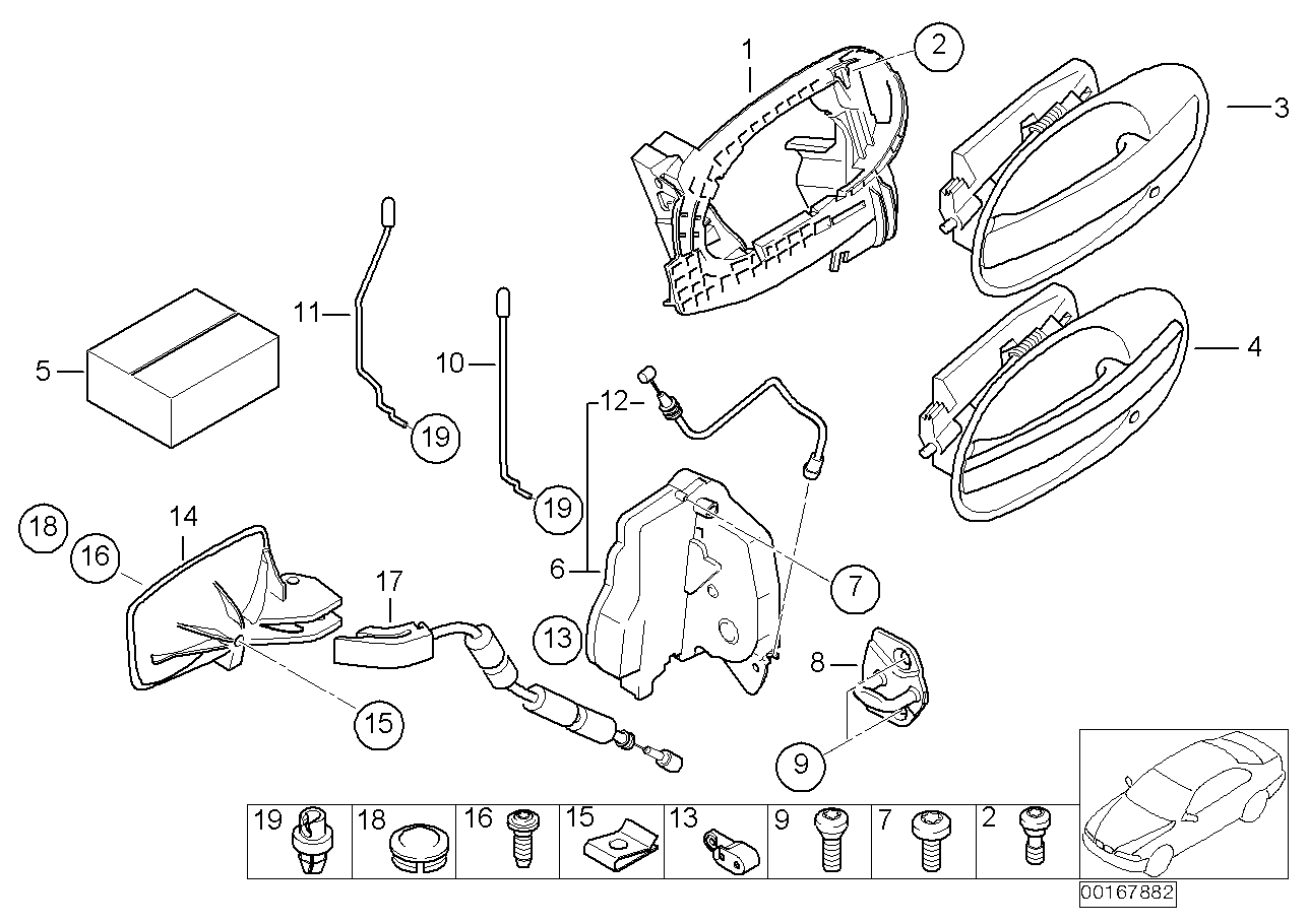 Genuine BMW 51227202127 E65 E66 Lock, Complete, Rear Left SCA (Inc. 730Ld, 745d & 745Li) | ML Performance EU EU Car Parts