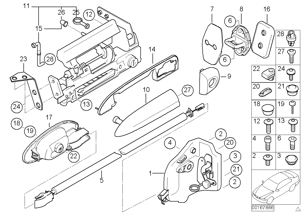 Genuine BMW 51218232139 E52 Door Handle, Outside, Left CHROM (Inc. Alpina V8 & Z8) | ML Performance EU EU Car Parts