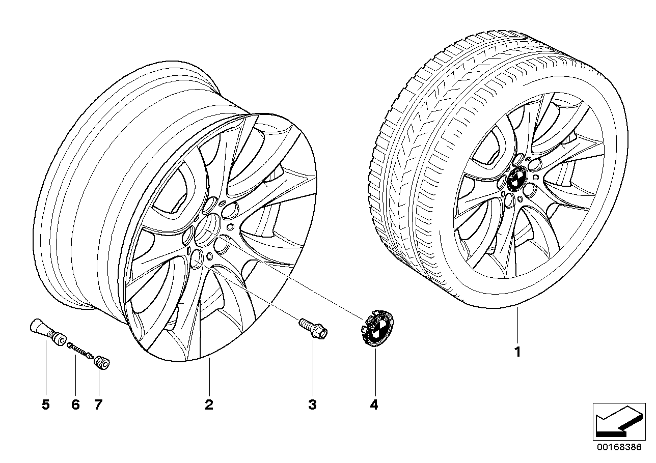 Genuine BMW 36116778582 E71 E72 Light Alloy Rim 9JX19 ET:48 (Inc. X6) | ML Performance EU EU Car Parts