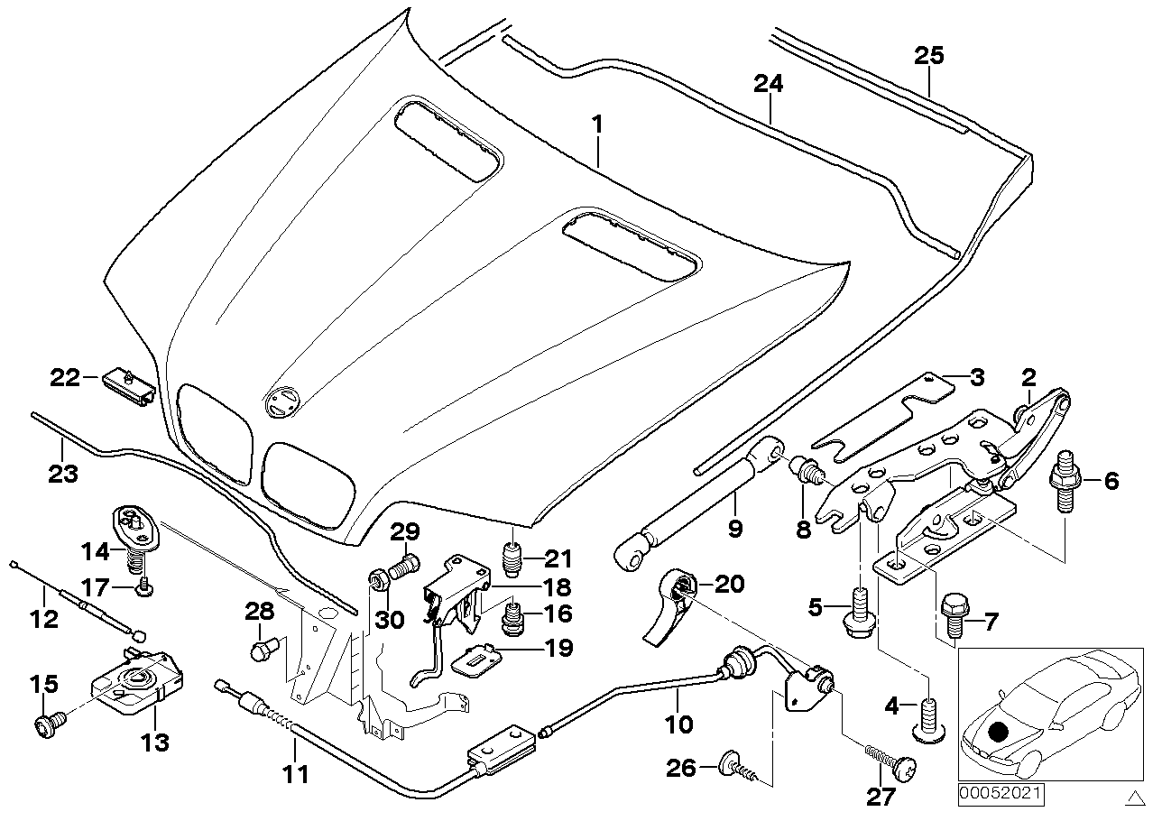 Genuine BMW 51718403225 E53 Sealing, Hood (Inc. X5 4.6is, X5 4.4i & X5 4.8is) | ML Performance EU Car Parts