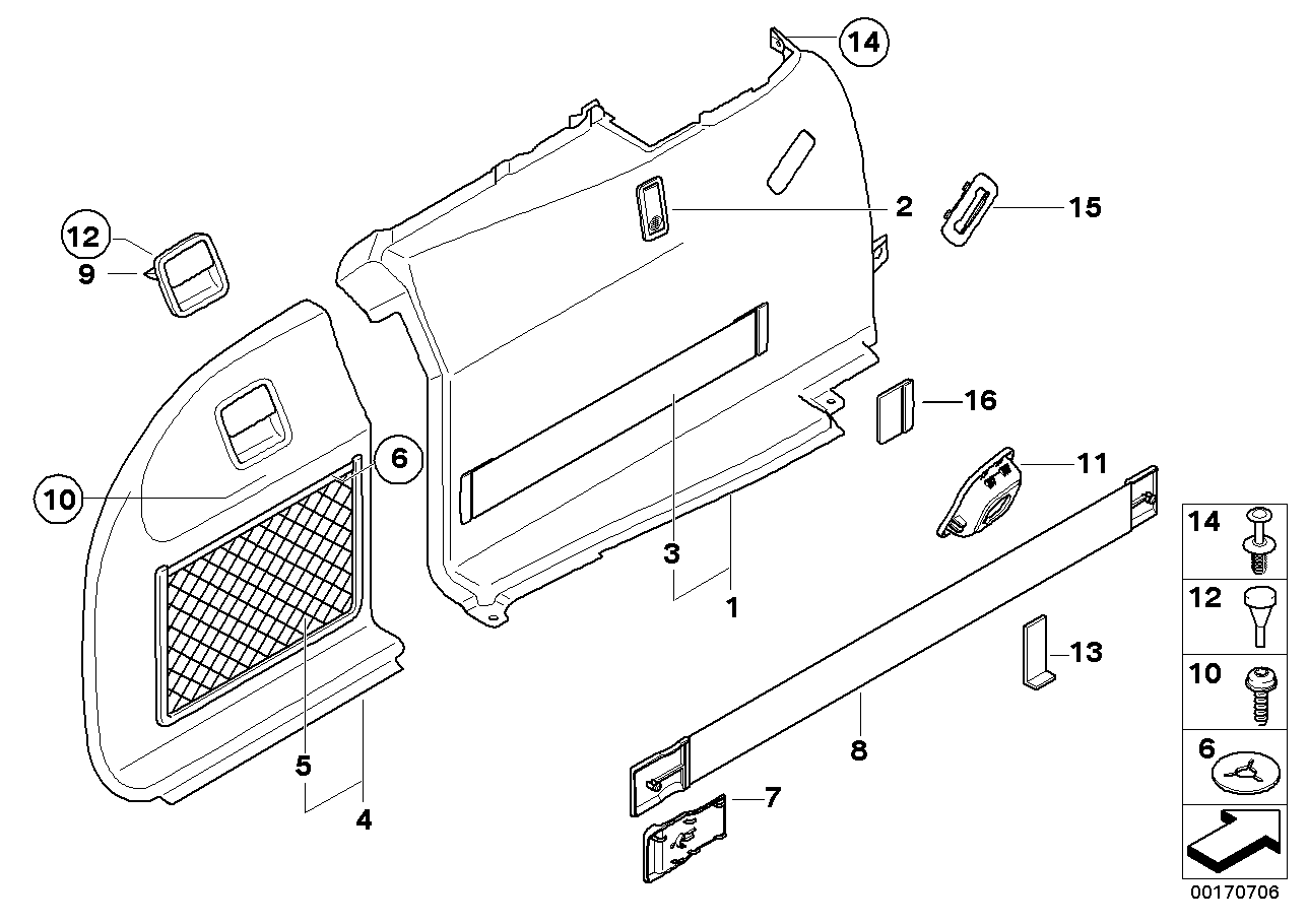 Genuine BMW 51477157609 E61 Parcel Net GRAU (Inc. 525i, 520i & 523i) | ML Performance EU EU Car Parts