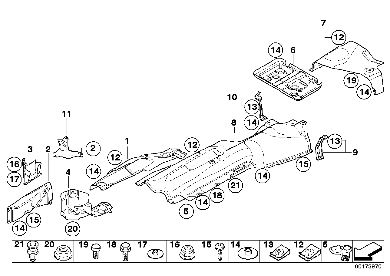 Genuine BMW 51487117374 E87 E93 E91 Bracket, Fuel Tank Heat Insulation Right (Inc. 330xd, 135i & 120i) | ML Performance EU EU Car Parts