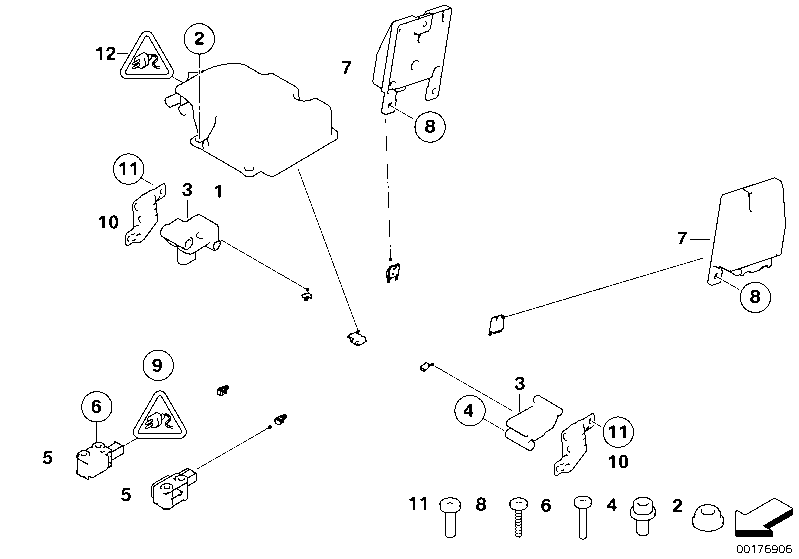 Genuine BMW 65773418539 E83 Bracket For Sensor, Door (Inc. X3) | ML Performance EU EU Car Parts