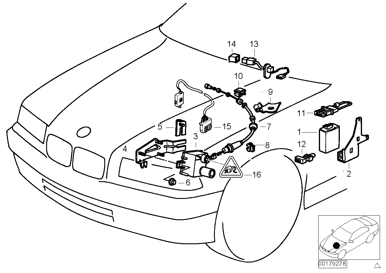 Genuine BMW 65711384767 E34 Actuator Supporting Plate (Inc. 525ix, 525i & 520i) | ML Performance EU Car Parts