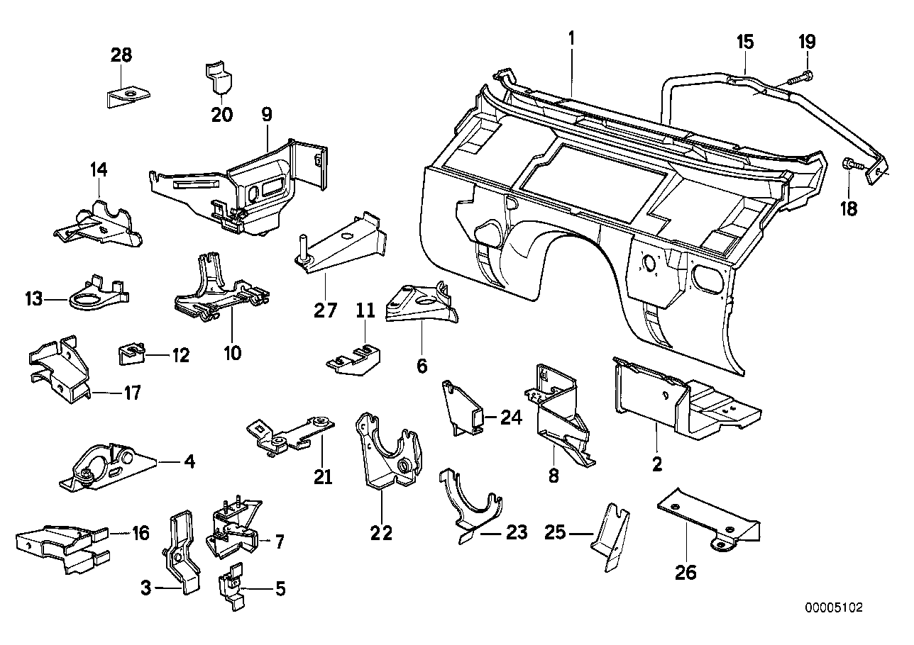 Genuine BMW 41111978081 E34 E32 Bracket F 4-Channel Rear Abs-Hydr.Unit (Inc. M5 3.8, M5 & 530i) | ML Performance EU EU Car Parts