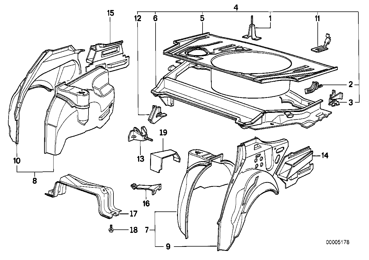 Genuine BMW 41121954680 E34 E32 Bracket Pressure Accumulator Right (Inc. 525i, 750iL & 518i) | ML Performance EU EU Car Parts