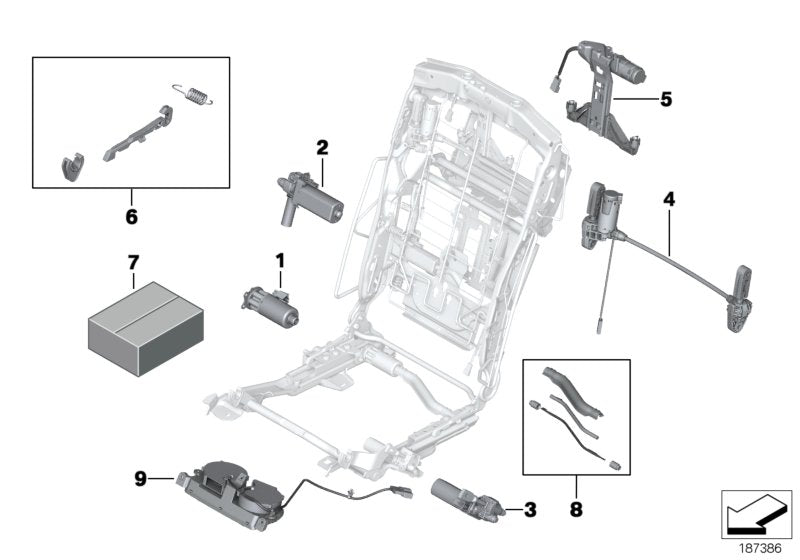 Genuine BMW 52209181815 RR4 Drive Unit, Backrest Angle Adjust., Left (Inc. Alpina B7, Ghost EWB & 730d) | ML Performance EU EU Car Parts