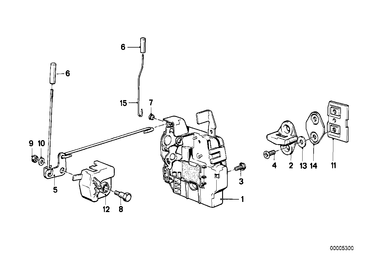 Genuine BMW 51211922843 E30 Door Lock Front Left (Inc. 325i, M3 & 323i) | ML Performance EU Car Parts