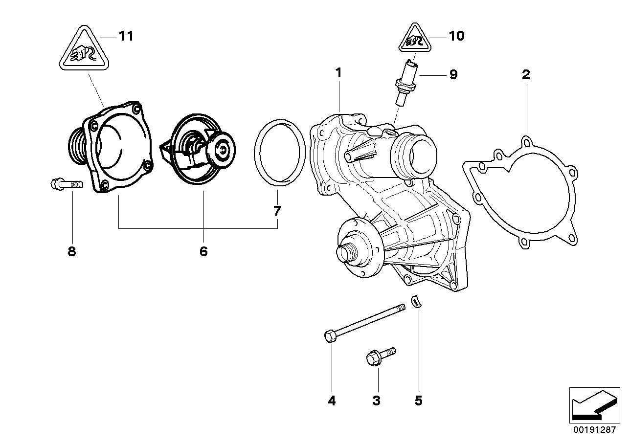 Genuine BMW 11510393340 E38 E31 E39 Coolant Pump, Mechanical (Inc. 735i, 540i & 840Ci) | ML Performance EU EU Car Parts