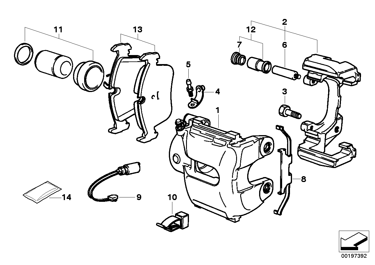 Genuine BMW 34112227516 E36 Caliper Housing Right (Inc. M3 & Z3 M)