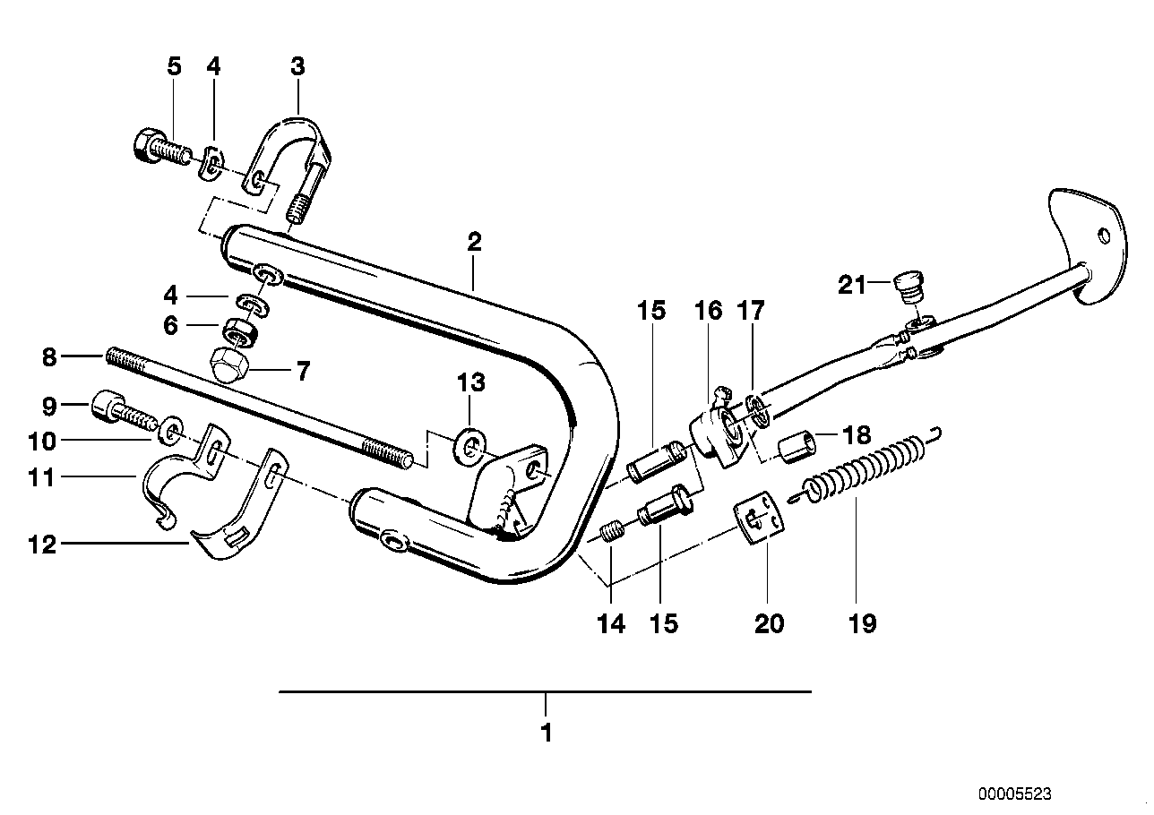 Genuine BMW 46532311720 Side Stand SW (Inc. R 80 GS & R 100 GS) | ML Performance EU EU Car Parts