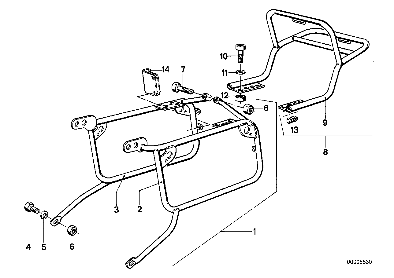 Genuine BMW 46541240942 Case Holder Right CR (Inc. R75/6, R60/6) | ML Performance EU EU Car Parts