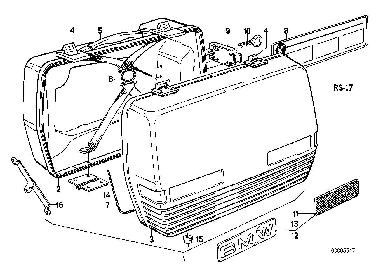 Genuine BMW 46542300018 Hinge (Inc. R45, R 65 RT & R 80 GS) | ML Performance EU EU Car Parts