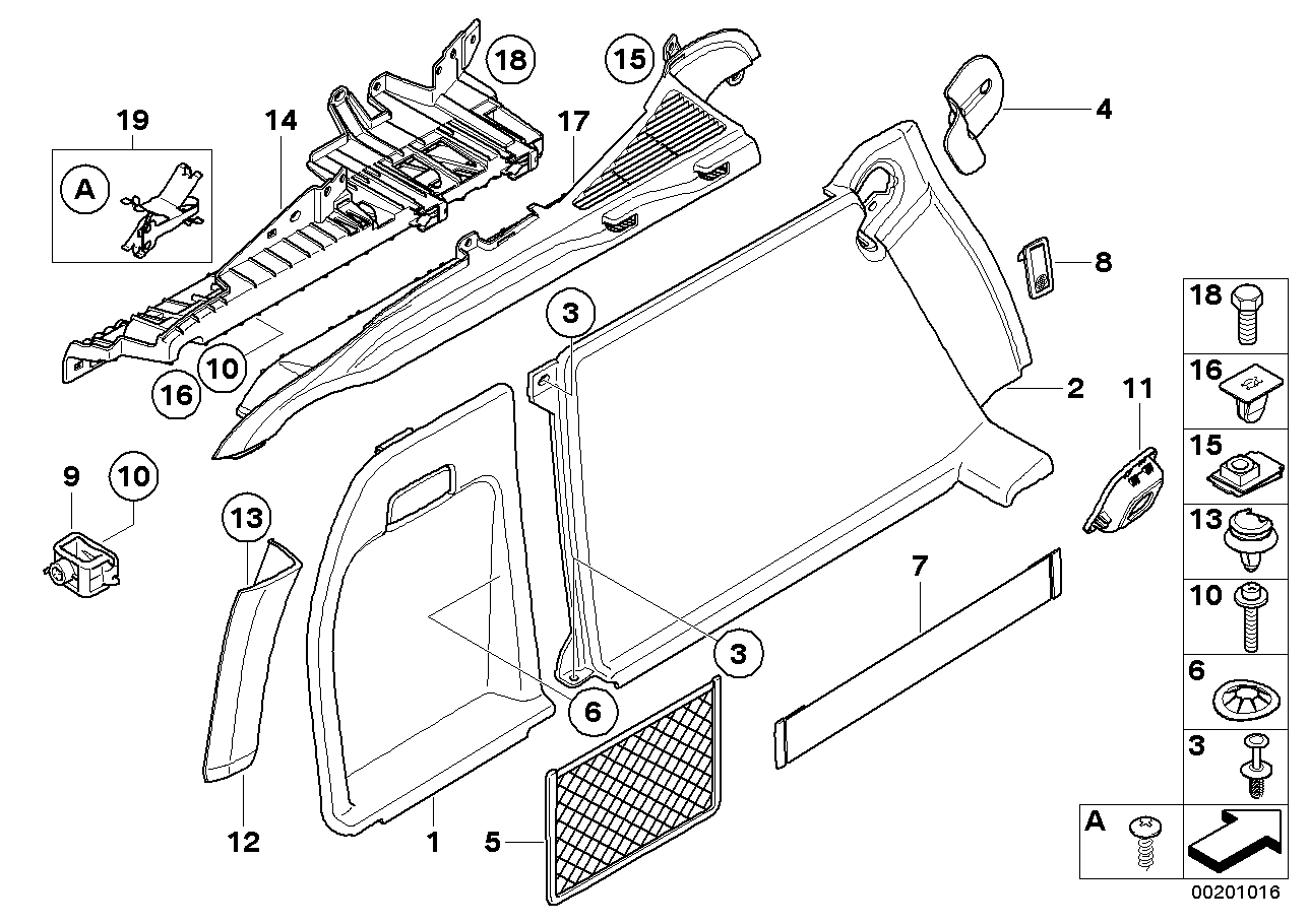 Genuine BMW 51477253912 E71 E72 Right Trunk Trim ANTHRAZIT (Inc. X6) | ML Performance EU EU Car Parts