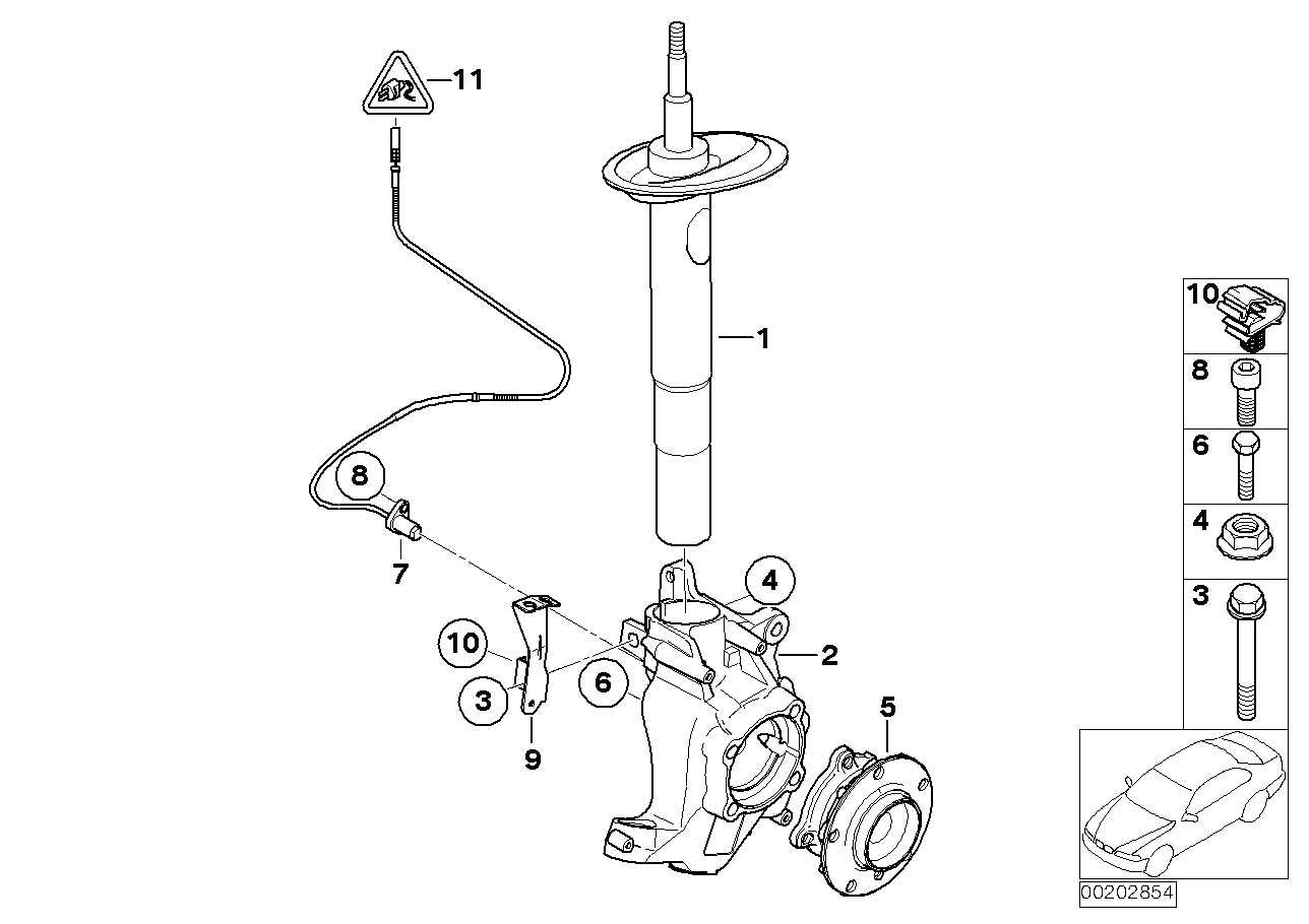 Genuine BMW 31216753461 E65 E66 Carrier, Left (Inc. 760i, 745i & 730i) | ML Performance EU EU Car Parts
