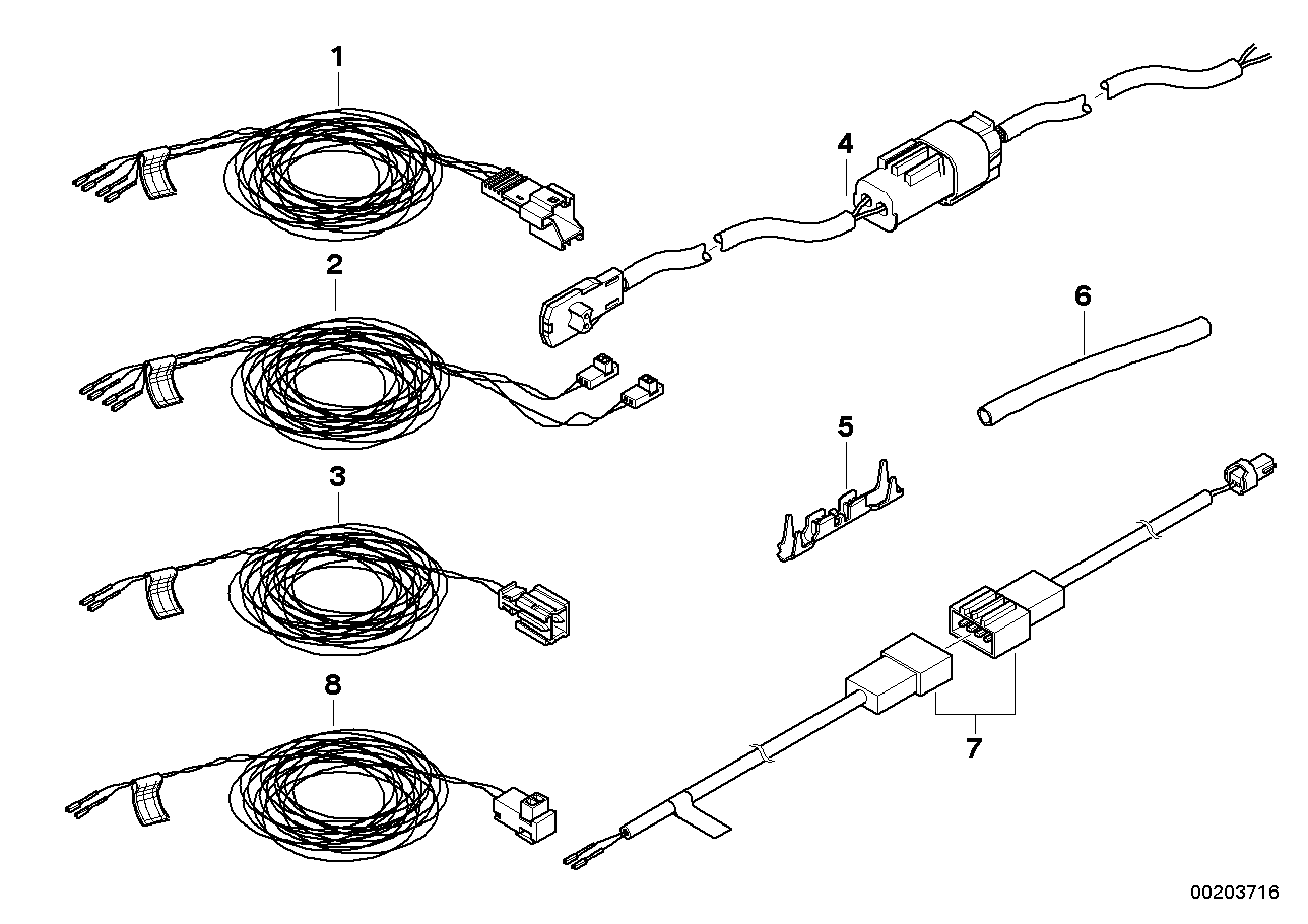 Genuine BMW 61129191749 E60 E61 E64 Rep. Cable For Its Head Airbag (Inc. 545i, 528xi & 635d) | ML Performance EU EU Car Parts