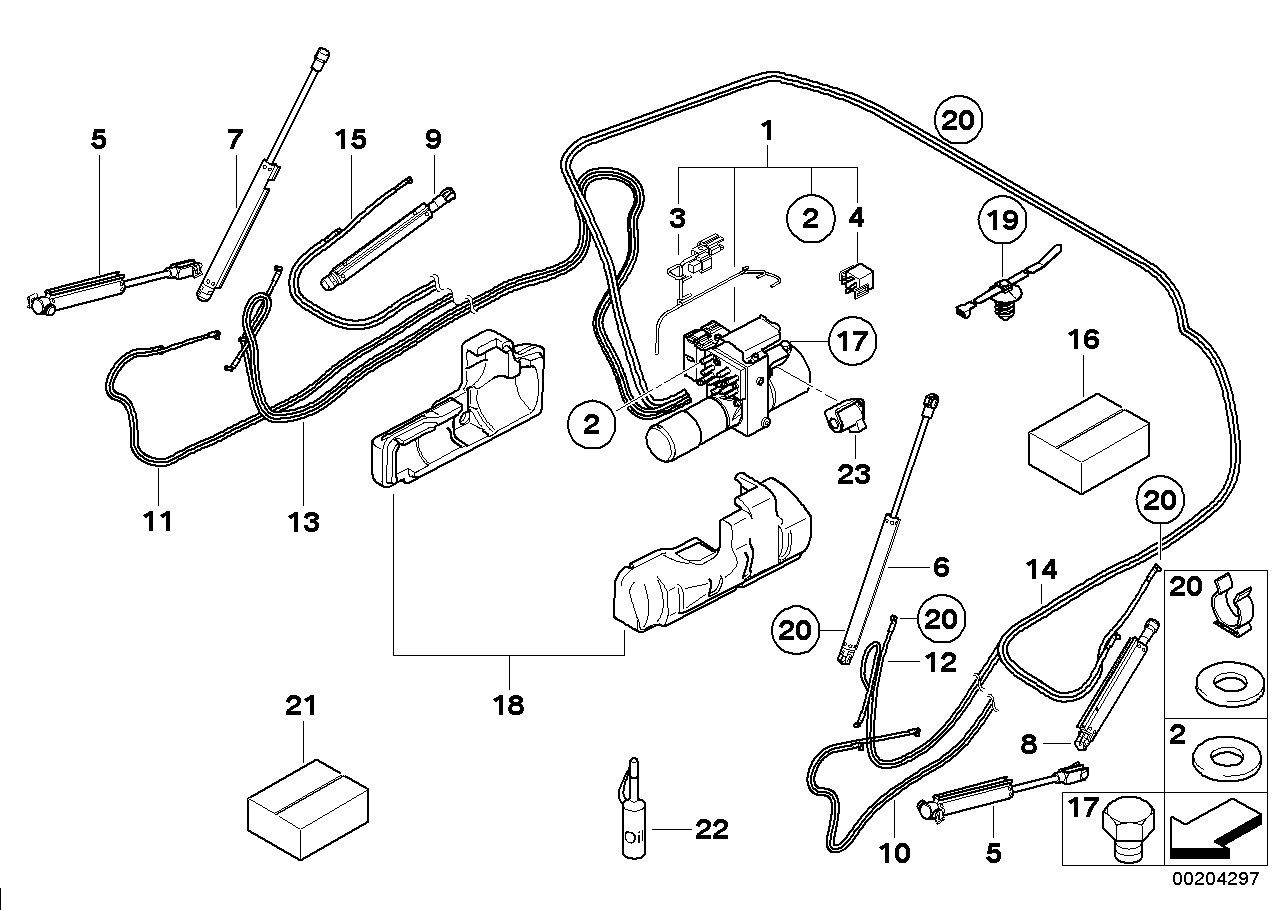 Genuine BMW 54347190709 E88 Set Of Mounting Hardware, Wiring Harness (Inc. 118i, 128i & 120i) | ML Performance EU EU Car Parts