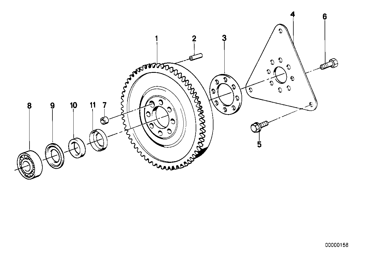 Genuine BMW 11221730680 E24 E32 E34 Flywheel (Inc. 535i, 735i & 530i) | ML Performance EU EU Car Parts