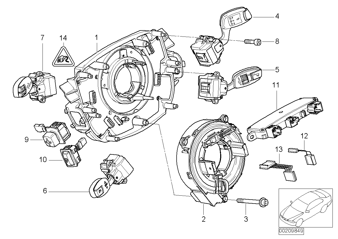 Genuine BMW 61316959986 E66 E65 E67 Cruise Control Switch (Inc. 760Li, 740i & 730i) | ML Performance EU EU Car Parts