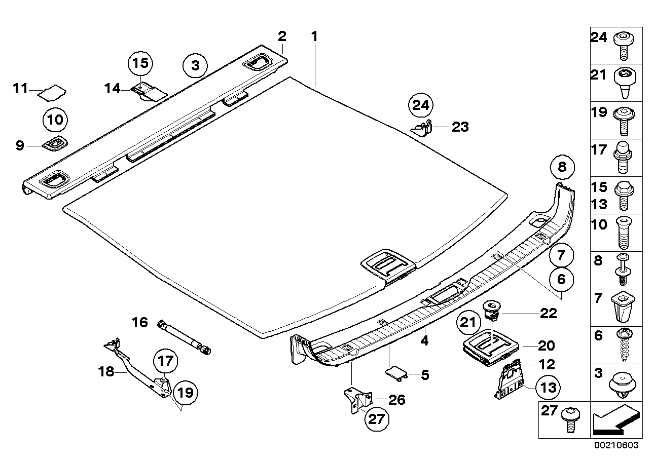 Genuine BMW 51476951091 E61 Hinge Bracket Floor Carpet (Inc. 545i, 530i & 535xi) | ML Performance EU EU Car Parts