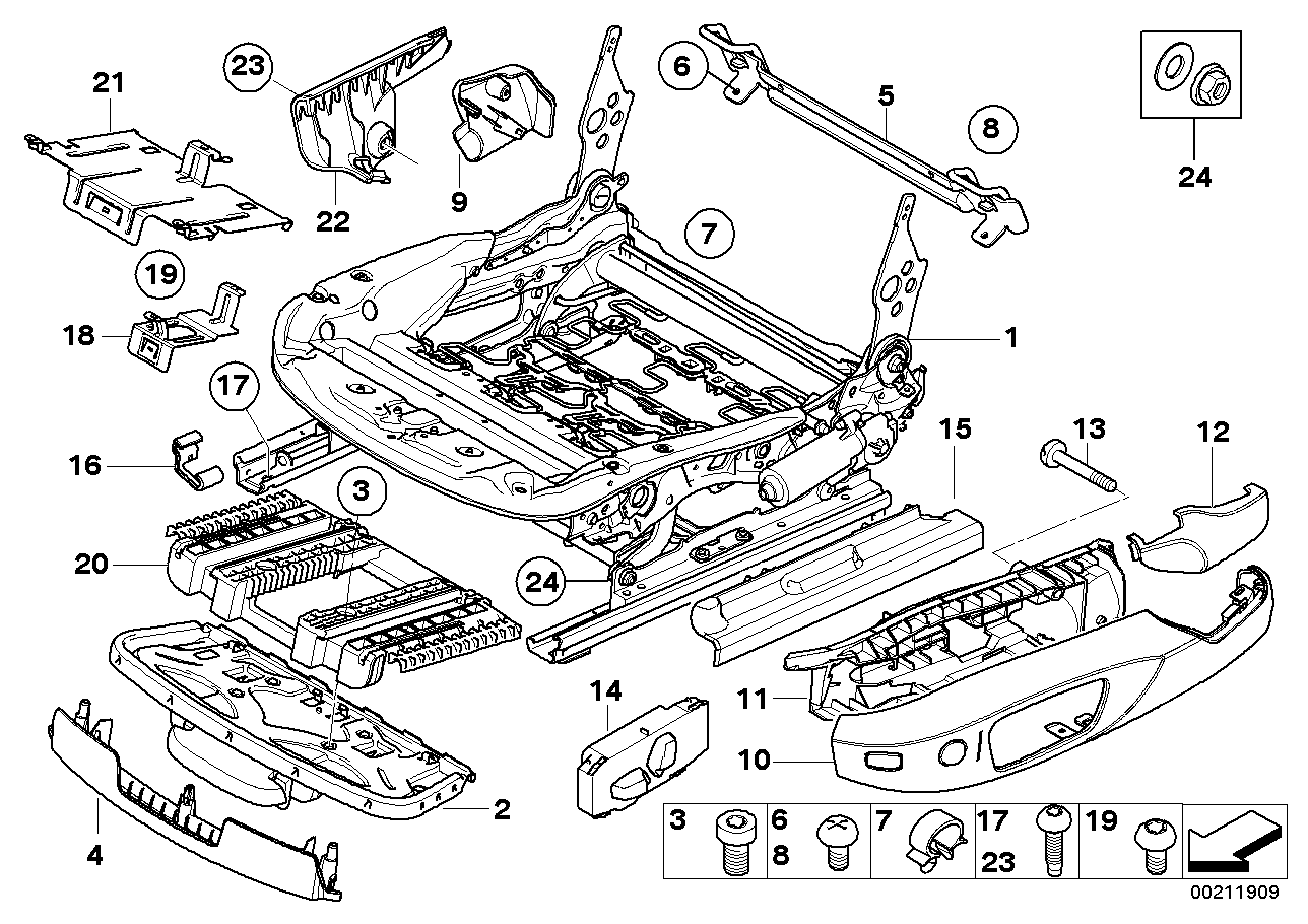 Genuine BMW 52106979654 E84 E90 E91 Trim, Seat Outer Right BEIGE (Inc. 318d, X1 28iX & 330i) | ML Performance EU EU Car Parts