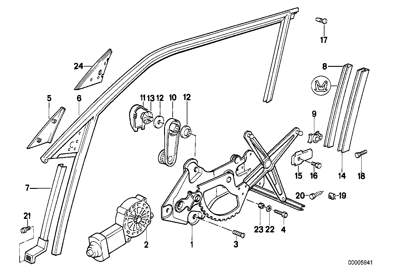 Genuine BMW 51321944526 E34 Guide Rail Front Right (Inc. 524td, M5 3.6 & 518i) | ML Performance EU EU Car Parts