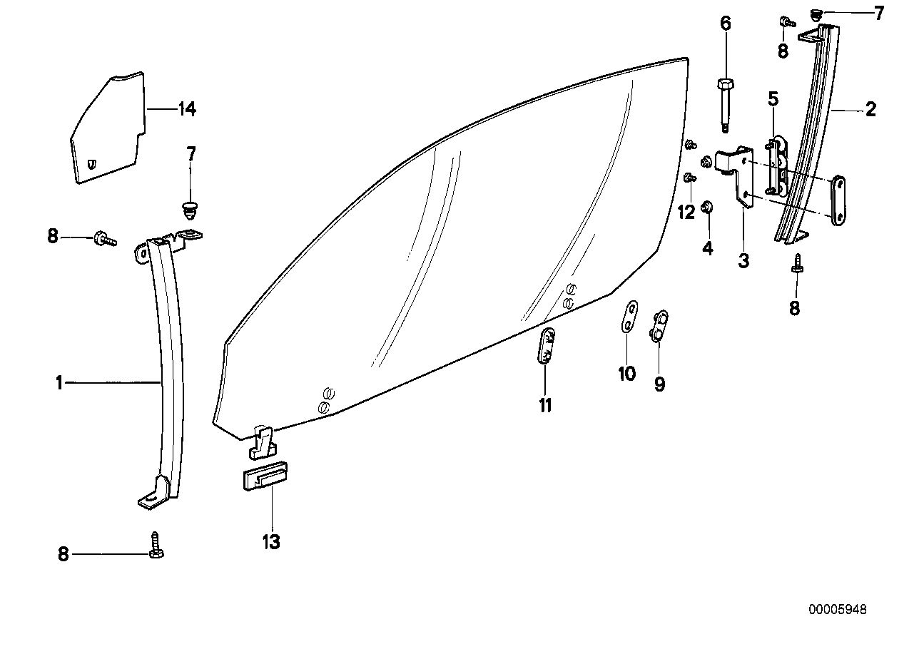 Genuine BMW 51321970963 E31 Guide Rail Front Left (Inc. 850CSi, 840i & 850Ci) | ML Performance EU EU Car Parts
