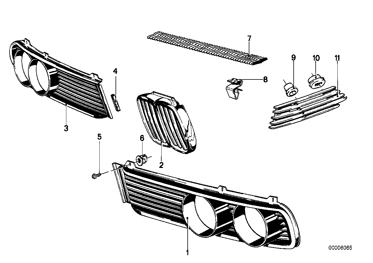 Genuine BMW 51131817569 E12 Grille Left (Inc. 525, 528 & 518) | ML Performance EU EU Car Parts