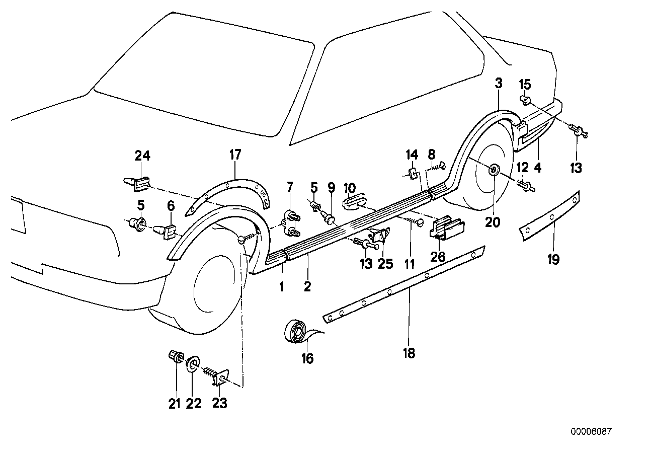 Genuine BMW 51711952312 E30 Template Front Right (Inc. 325ix) | ML Performance EU EU Car Parts