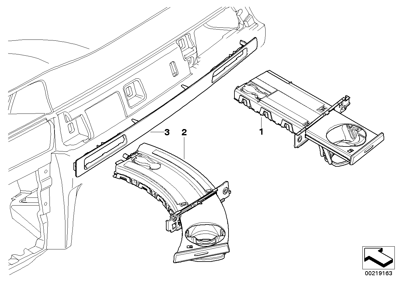 Genuine BMW 51457974438 E90 E91 Cup Holder Right AMARONE (Inc. 316d, 335xi & 323i) | ML Performance EU EU Car Parts