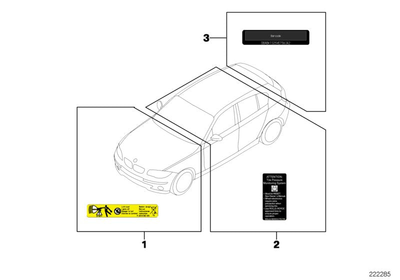 Genuine BMW 71229488245 G01 Label "Exhaust Emission" US (Inc. X3 30i) | ML Performance EU EU Car Parts