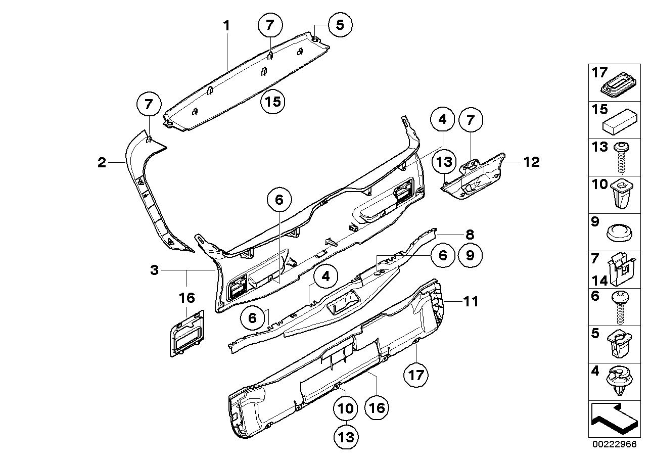 Genuine BMW 51497188393 E70 Trim Panel, Trunk Lid, Center TABAK (Inc. X5) | ML Performance EU EU Car Parts