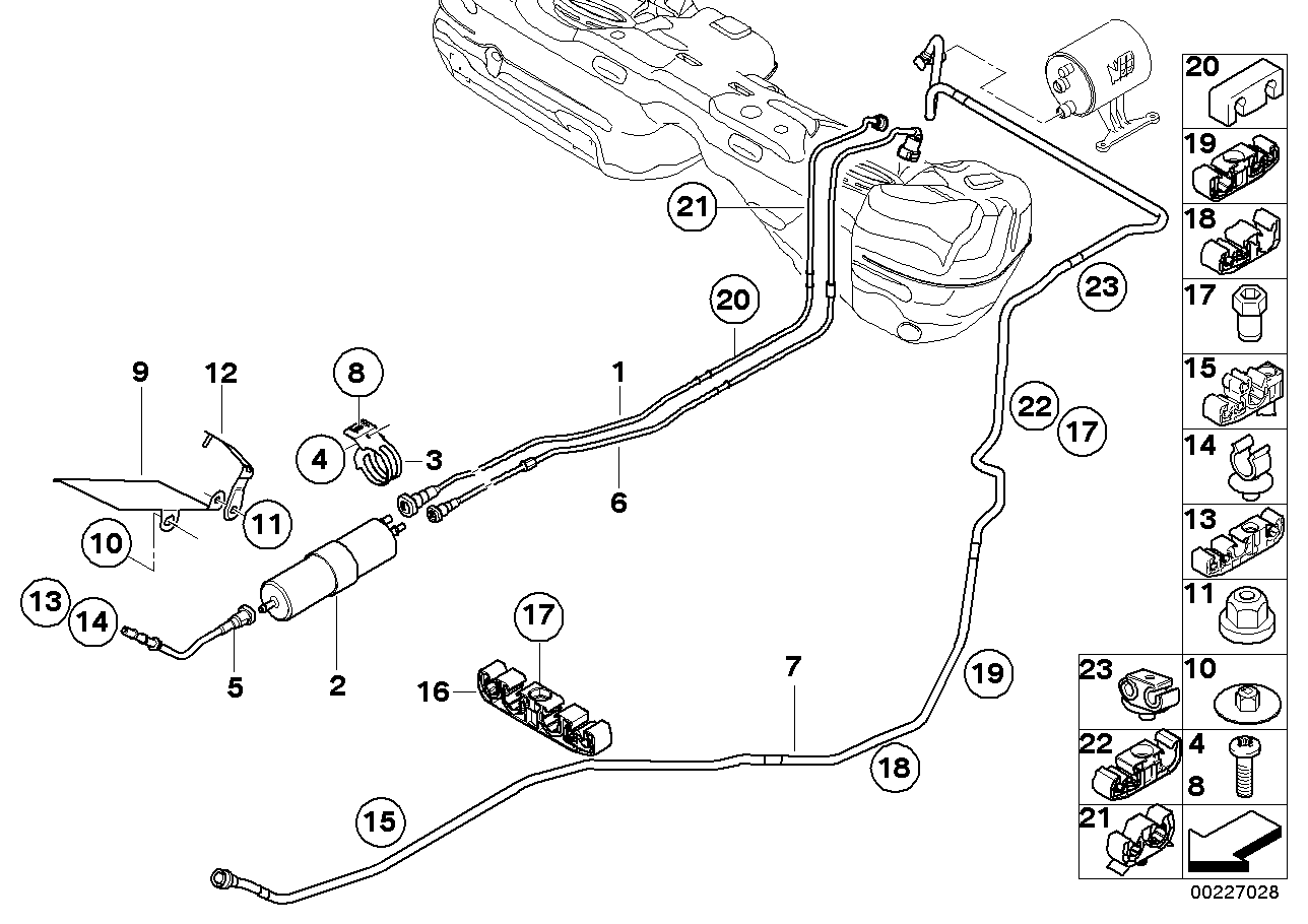 Genuine BMW 16127193399 E82 E87 E90 Clip (Inc. 335i, X1 20i & 120i) | ML Performance EU EU Car Parts