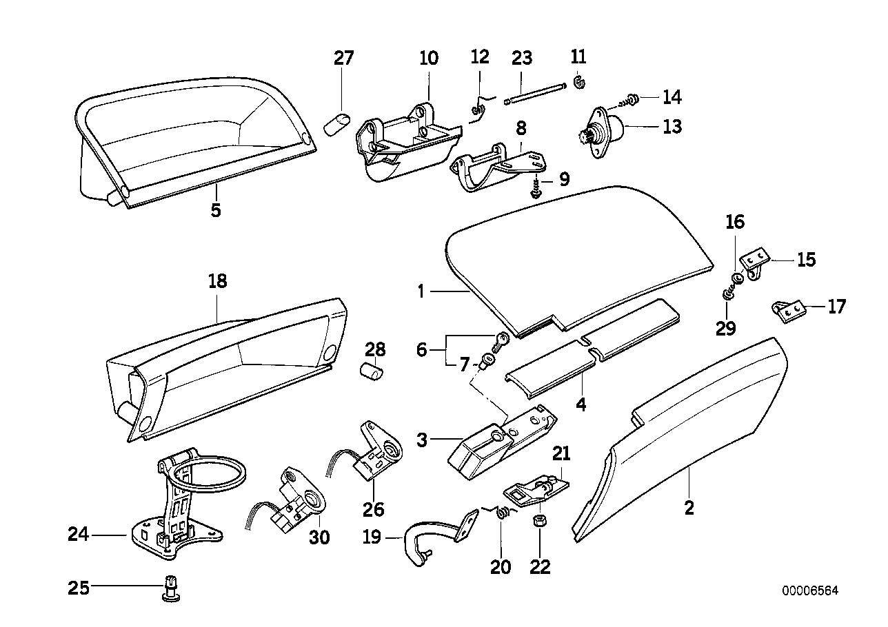 Genuine BMW 51161970735 E31 Catch (Inc. 850CSi, 840Ci & 850Ci) | ML Performance EU EU Car Parts
