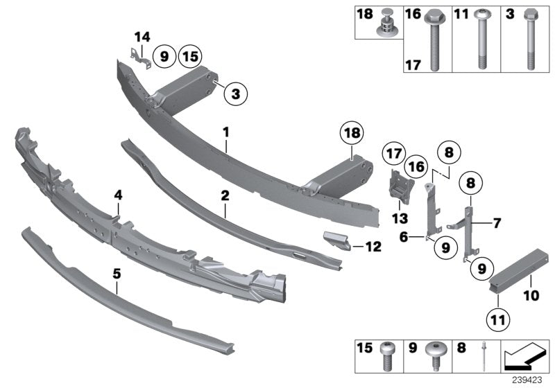 Genuine BMW 51117158872 Deformation Element, Front Lower Right (Inc. 760LiS, 760Li & 750LiS) | ML Performance EU EU Car Parts