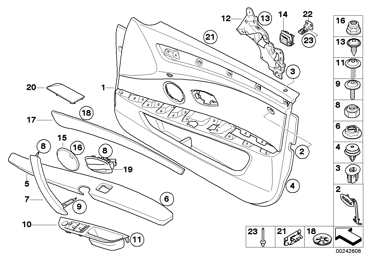 Genuine BMW 51416983697 E60 E61 Handle Recess, Left GRAU (Inc. 540i, 525d & 525xi) | ML Performance EU EU Car Parts