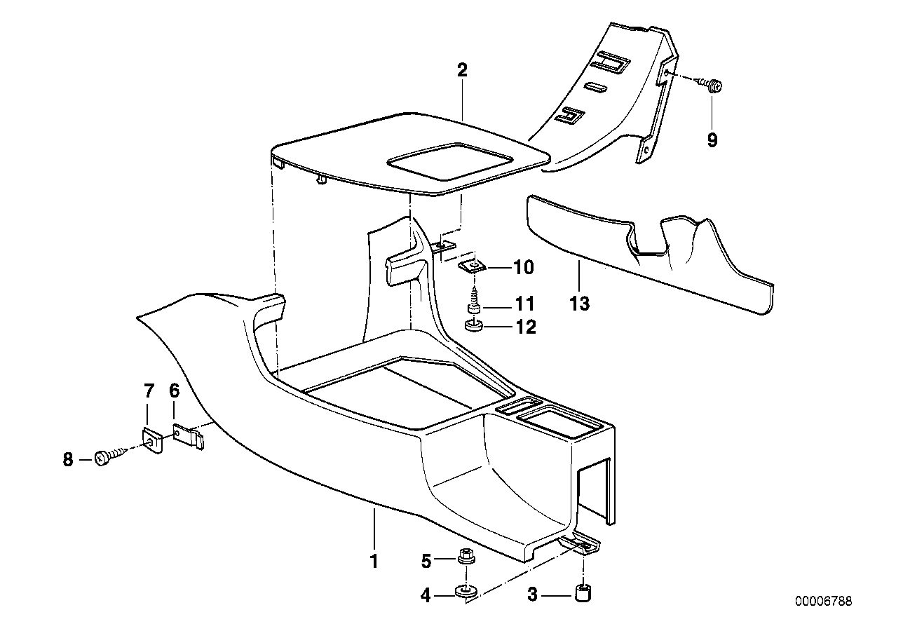 Genuine BMW 51168138292 E34 E32 Depositing Box Bottom Panel SILBERGRAU HELL (Inc. 524td, 730i & 735i) | ML Performance EU EU Car Parts
